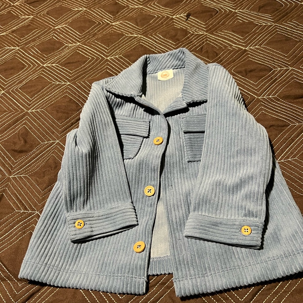 🔥 NWOT Boys Kids Blue Corduroy Jacket